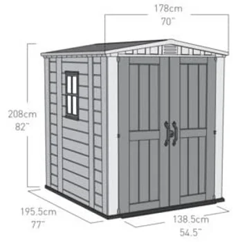 Keter baštenska kuća Factor 6x6 bež-4 Keter baštenska kuća Factor 6x6 bež-4